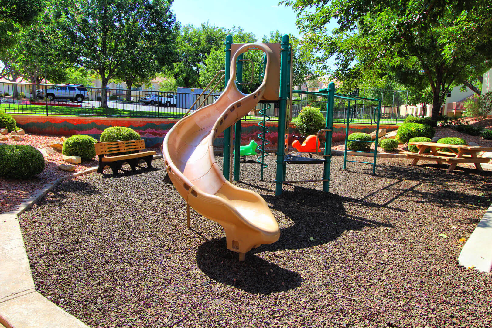 An outdoor playground at VRI's Villas at South Gate in St. George, Utah.